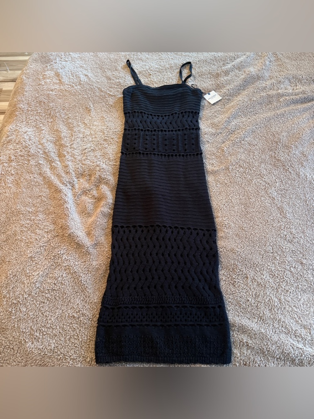 NWT Arizona Jean co. Black crochet dress, medium